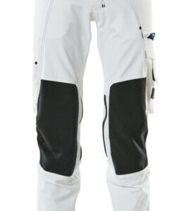 MASCOT® Spodnie stretch z kieszeniami na kolanach białe